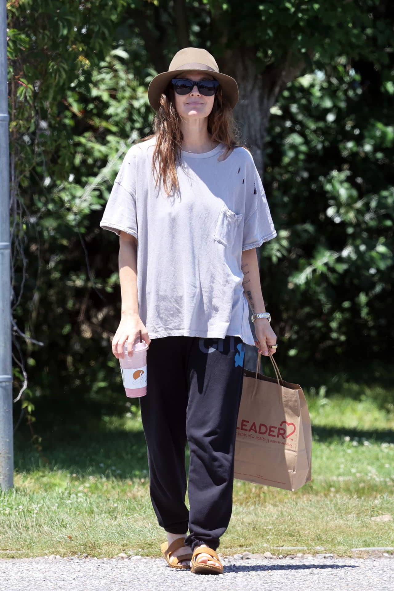 Drew Barrymore Casual Morning Walk in the Hamptons - July 2024 - 1