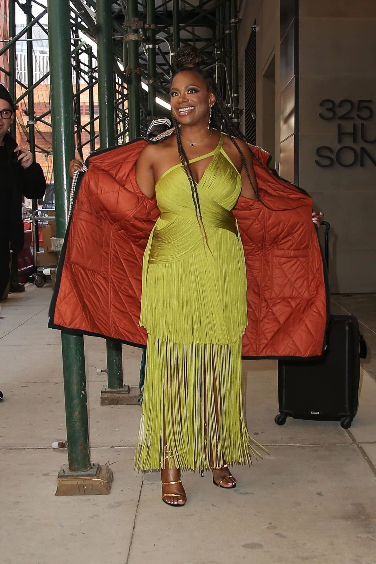 Kandi Burruss in a Green Olive Dress in New York - 1