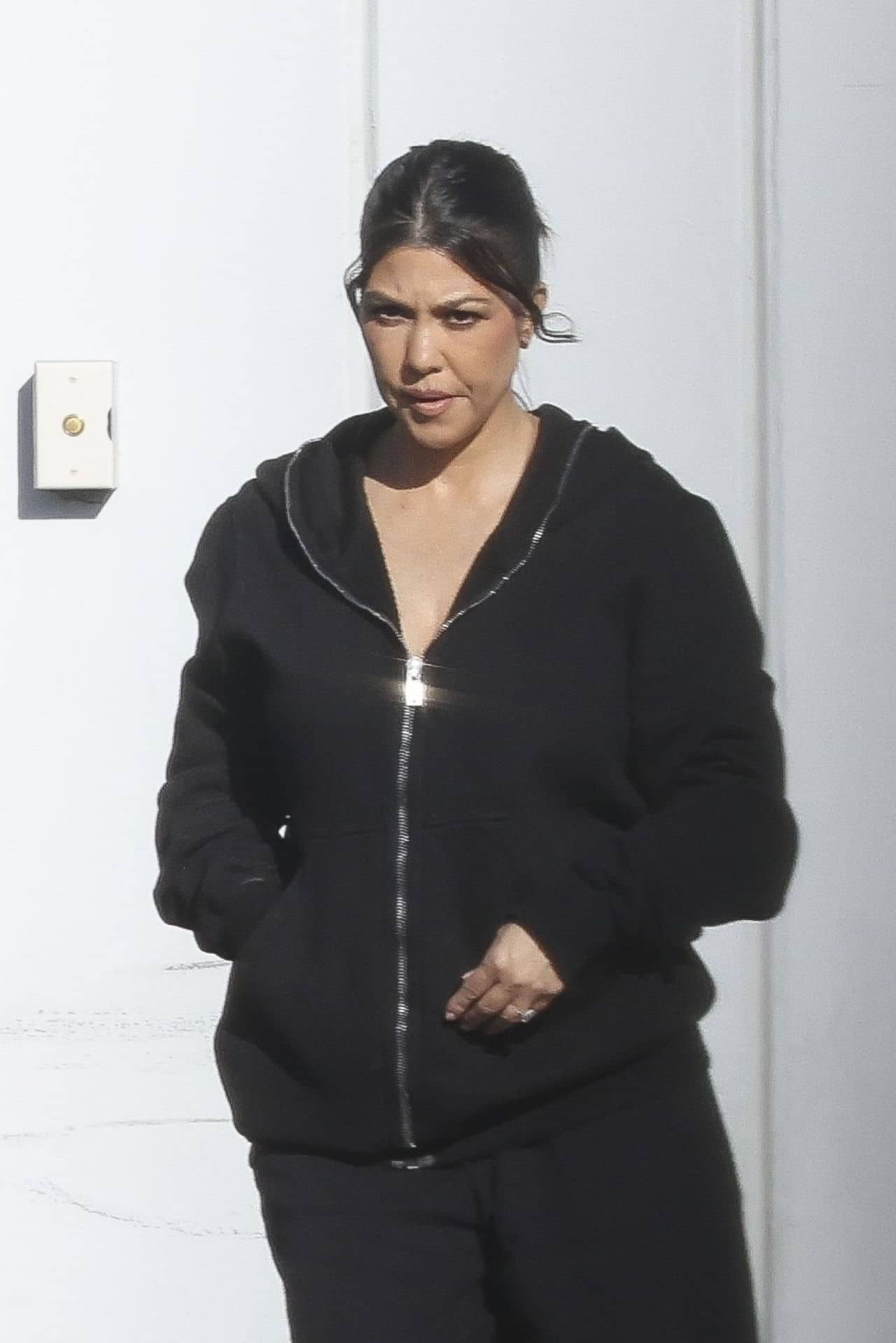 Kourtney Kardashian in All-Black Ensemble in LA - 1