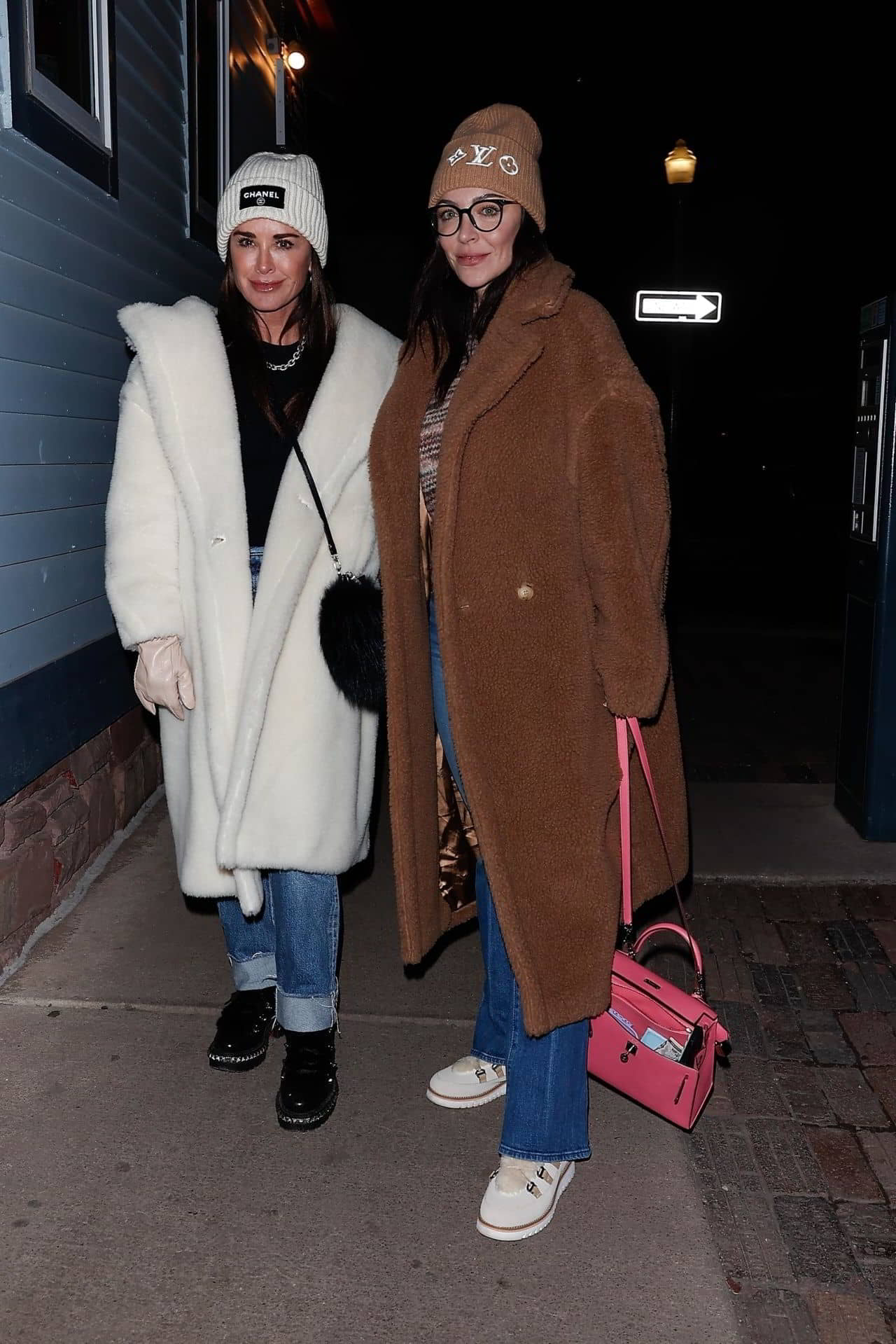 Kyle Richards and Farrah Aldjufrie at New Year's Day Dinner in Aspen - 1