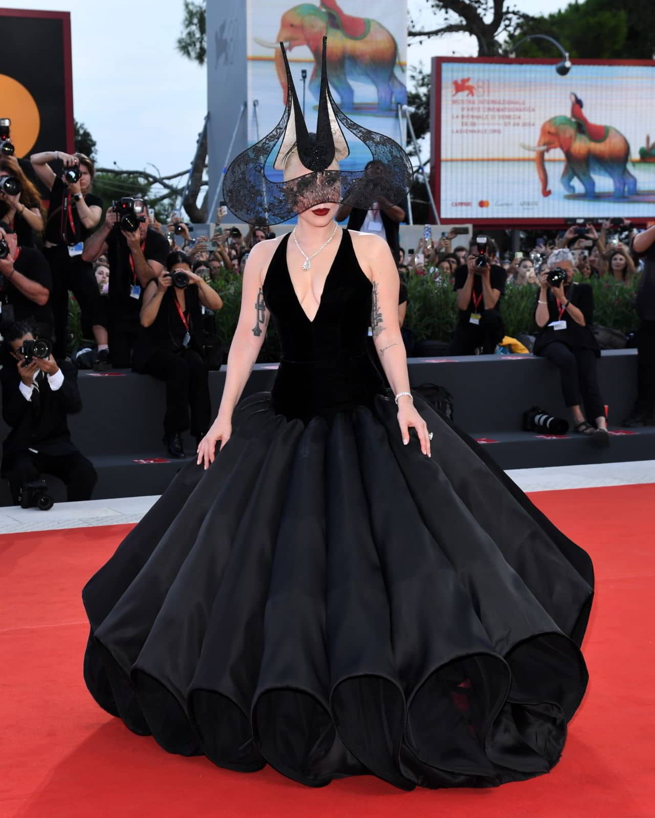 Lady Gaga Stuns in Dior and Tiffany at Joker Sequel Premiere - 1