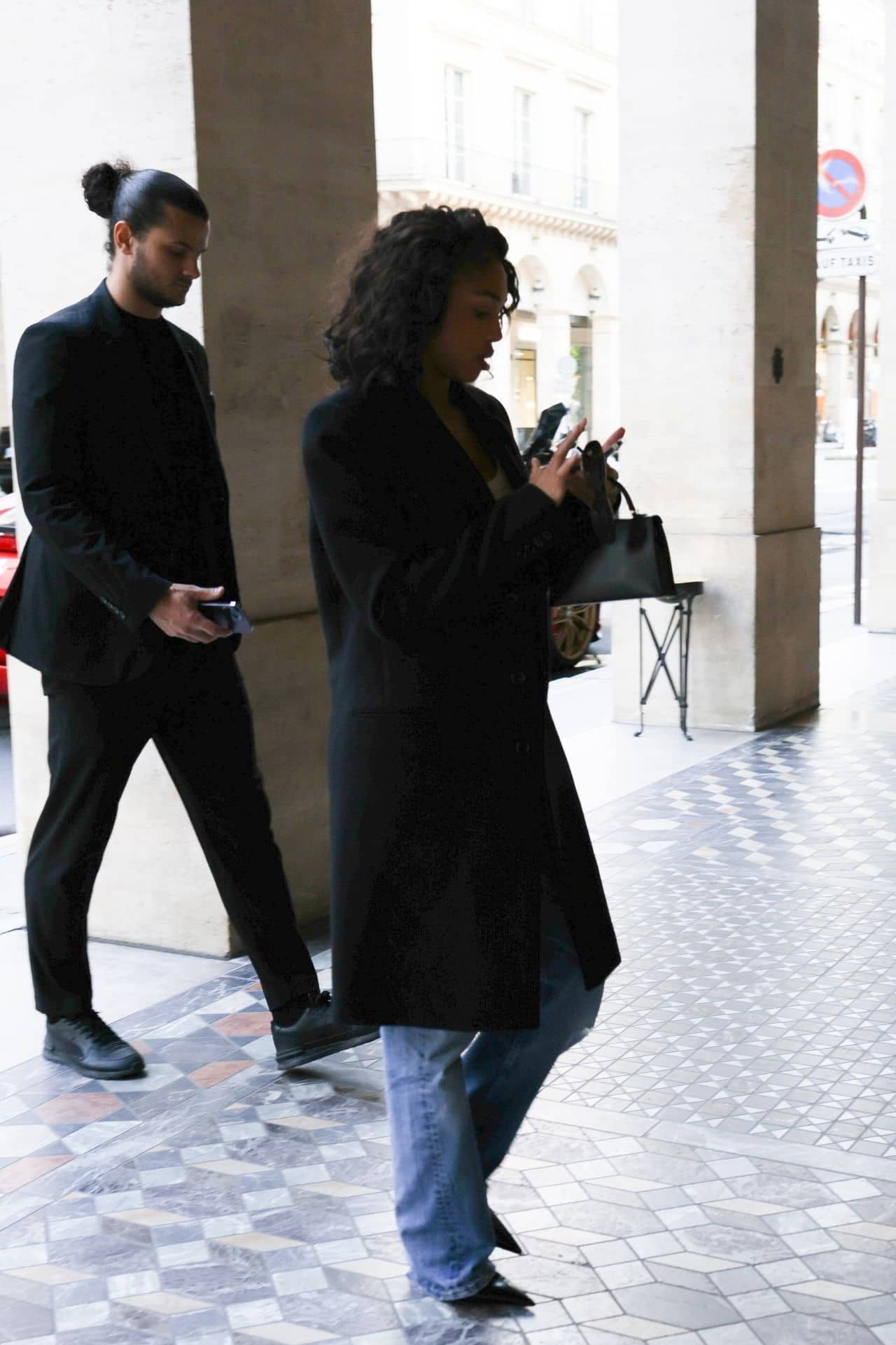 Lori Harvey Arrives at Costes Restaurant in Paris - 1