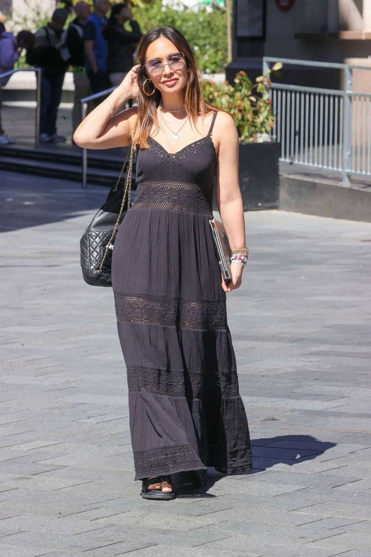 Myleene Klass in Stylish Black Summer Dress London June 2024 - 1