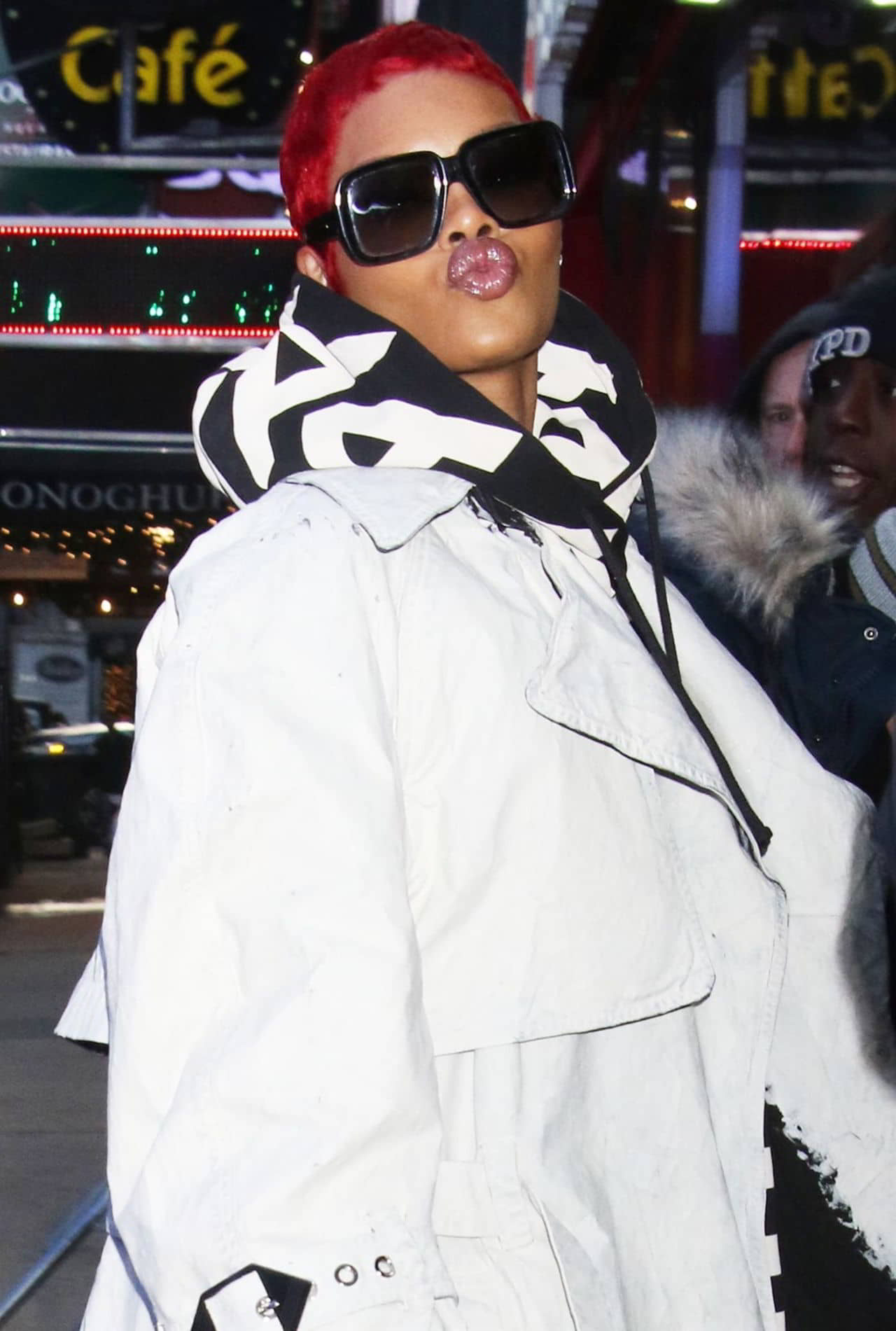 Teyana Taylor Outside GMA in NYC, January 8, 2024