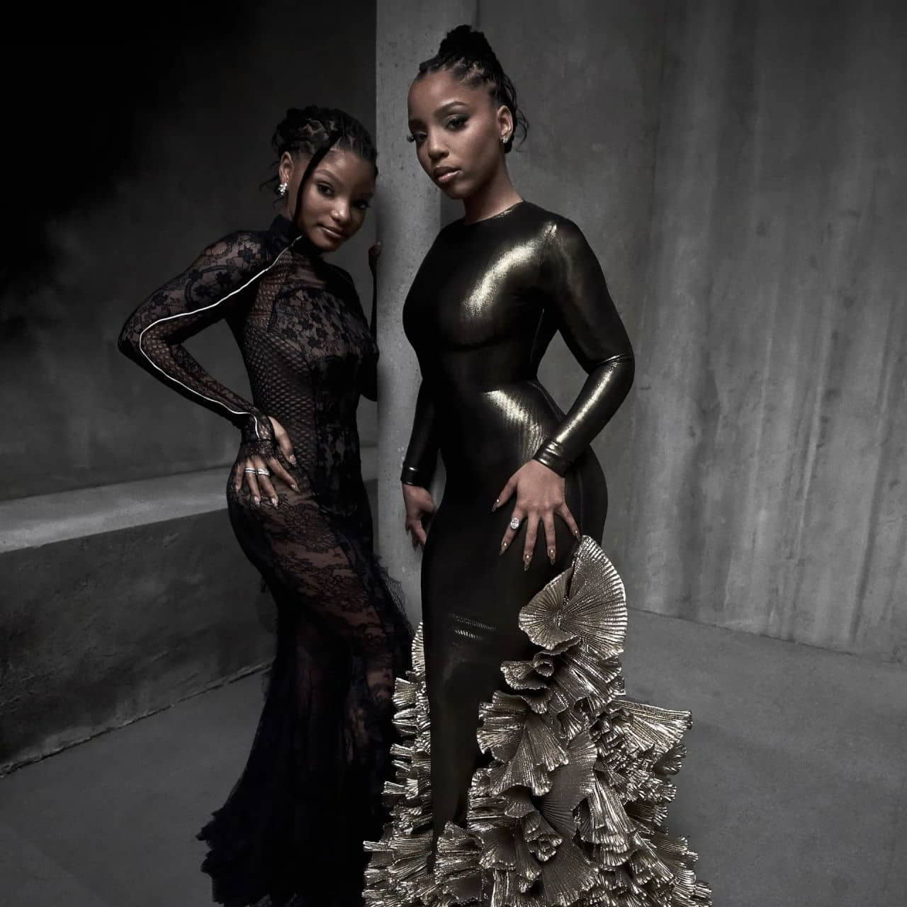 Halle Bailey and Chloe Bailey Vanity Fair Oscar Party Photoshoot March 2024 - 1