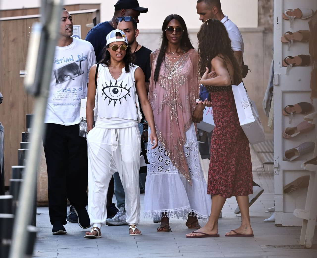 Naomi Campbell, Michelle Rodriguez, and Eisa Gonzalez Shopping in Ibiza July 2024 - 1