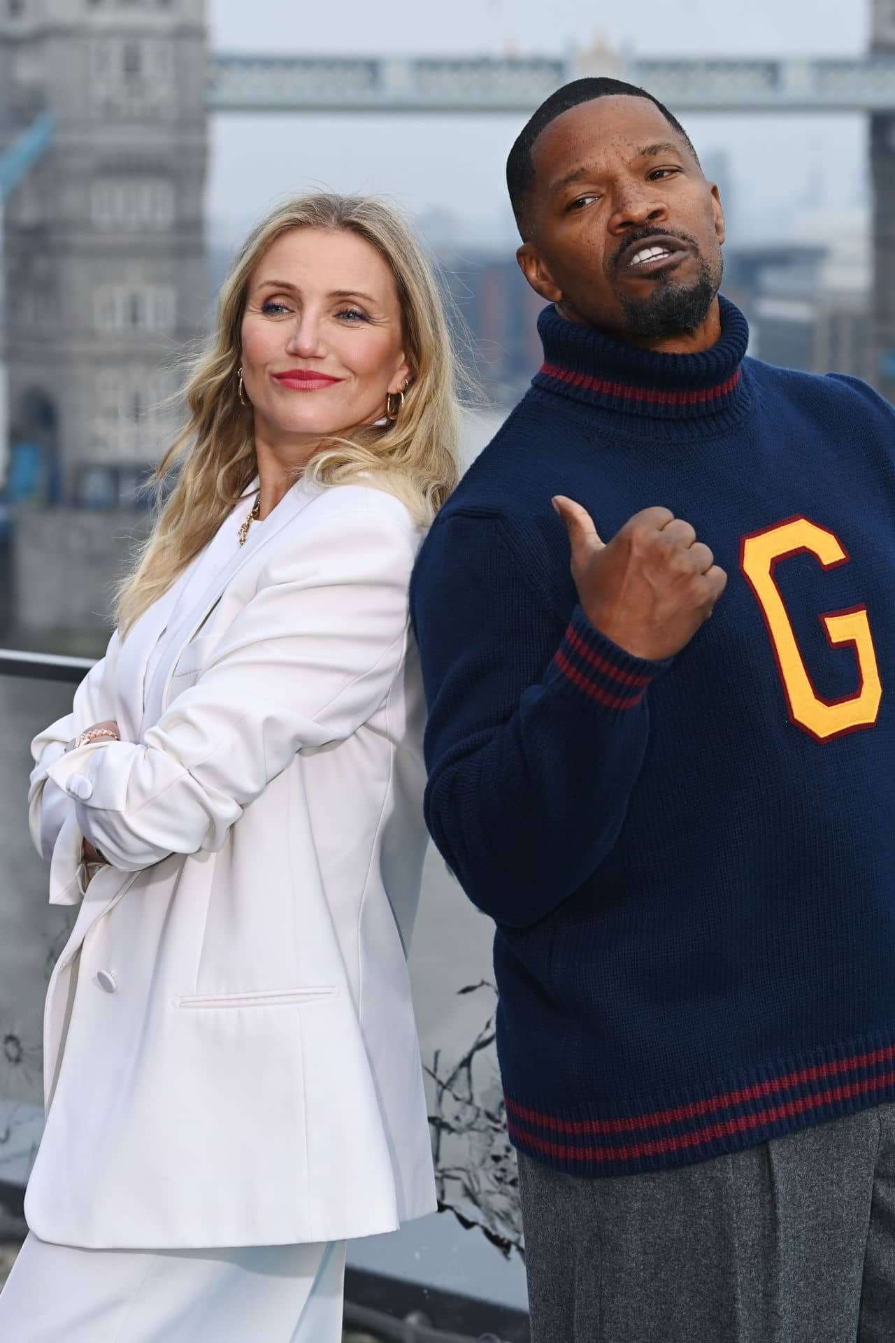 Cameron Diaz Dazzles in White Hot Suit at Back in Action London Photo Call 05