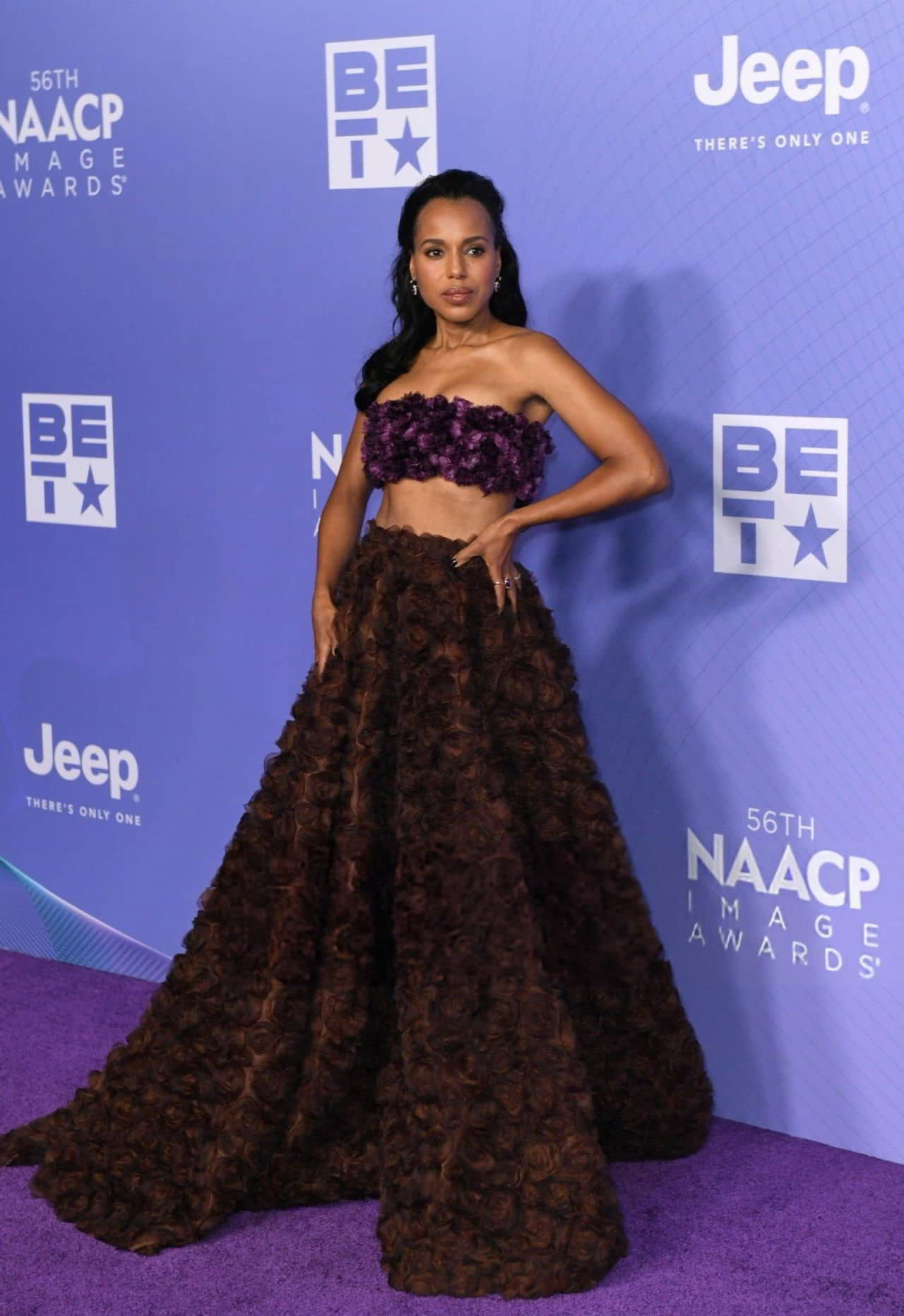 Kerry Washingtons Floral Style At Naacp Image Awards 4