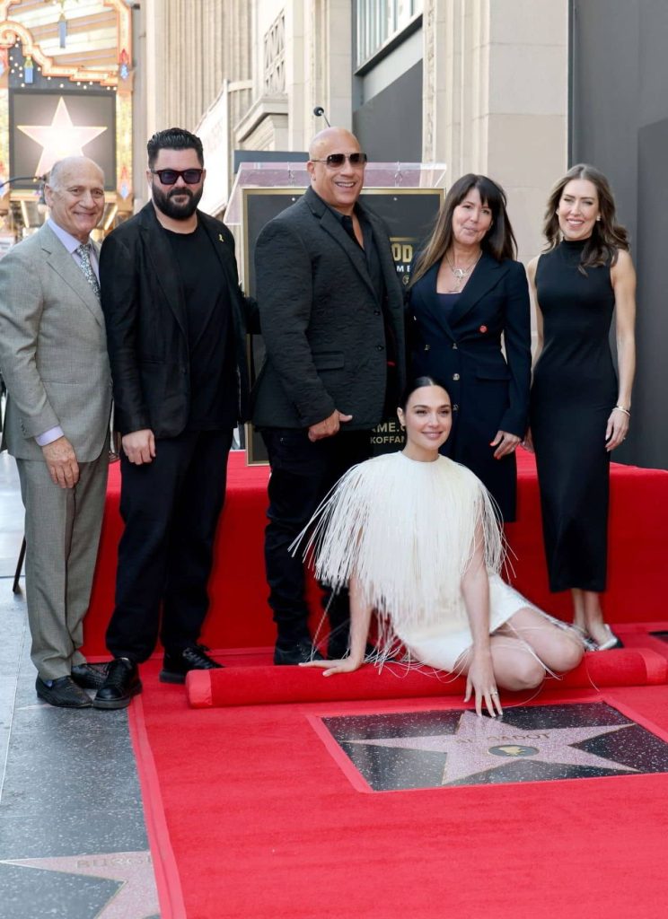 Gal gadot exudes timeless elegance in sleek saint laurent at walk of fame 08